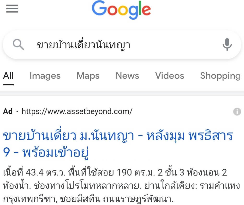 โฆษณาบน Google โดย AssetBeyond